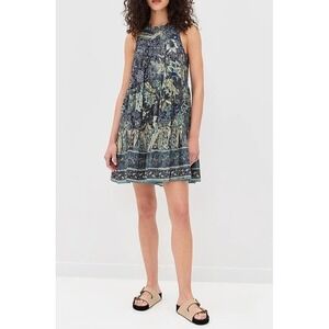 Ulla Johnson Mari Dress Portofino NWT Size 4 Blue Floral Tiered Cotton Retail